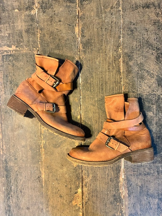 Lucky Brand Shoes - Lucky Brand Leather Buckle Ankle Boots